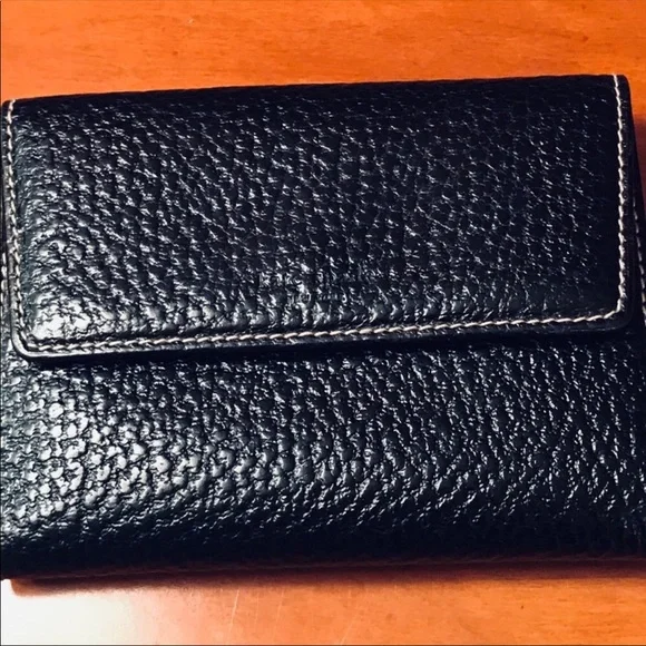 Kate Spade vintage pebbled tri-folding wallet black - Picture 9 of 9